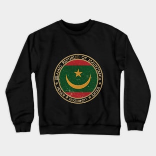Vintage Islamic Republic of Mauritania Africa African Flag Crewneck Sweatshirt